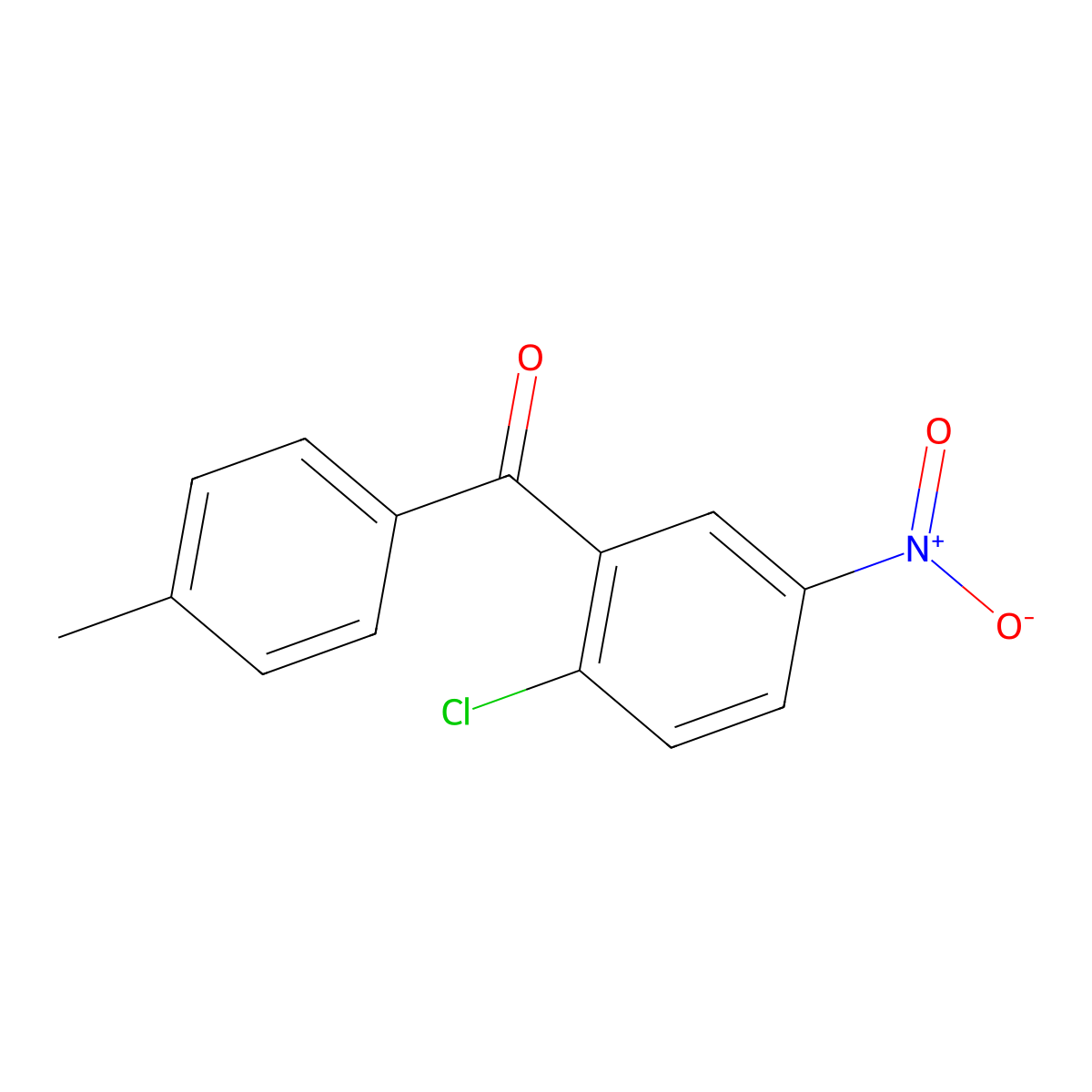 (2-Chloro-5-nitrophenyl)(4-methylphenyl)methanone molecular structure, CAS 35485-71-3