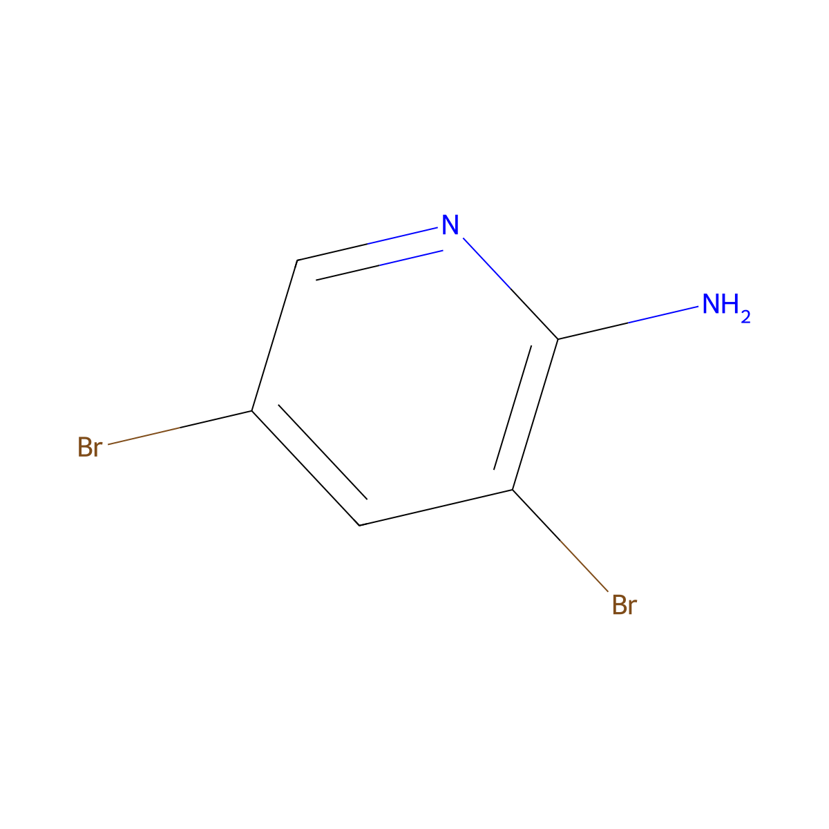 3,5-Dibromo-2-pyridylamine molecular structure, CAS 35486-42-1