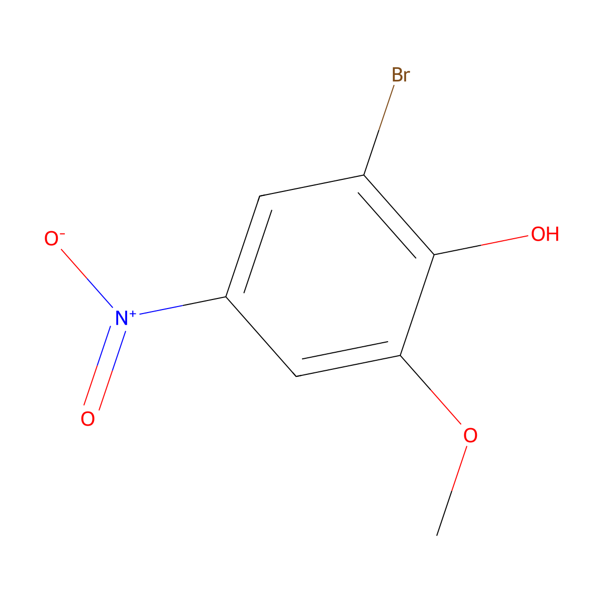 2-Bromo-6-methoxy-4-nitro-phenol molecular structure, CAS 35488-15-4