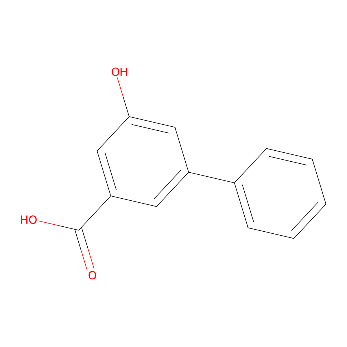 5-Hydroxy-3-phenylbenzoic acid molecular structure, CAS 35489-88-4