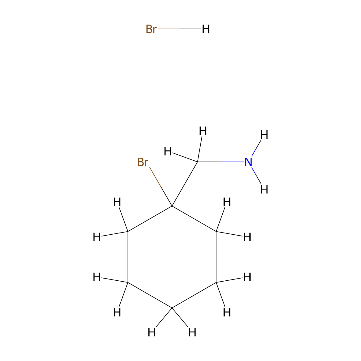 (1-Bromocyclohexyl)methanamine hydrobromide molecular structure, CAS 35489-97-5