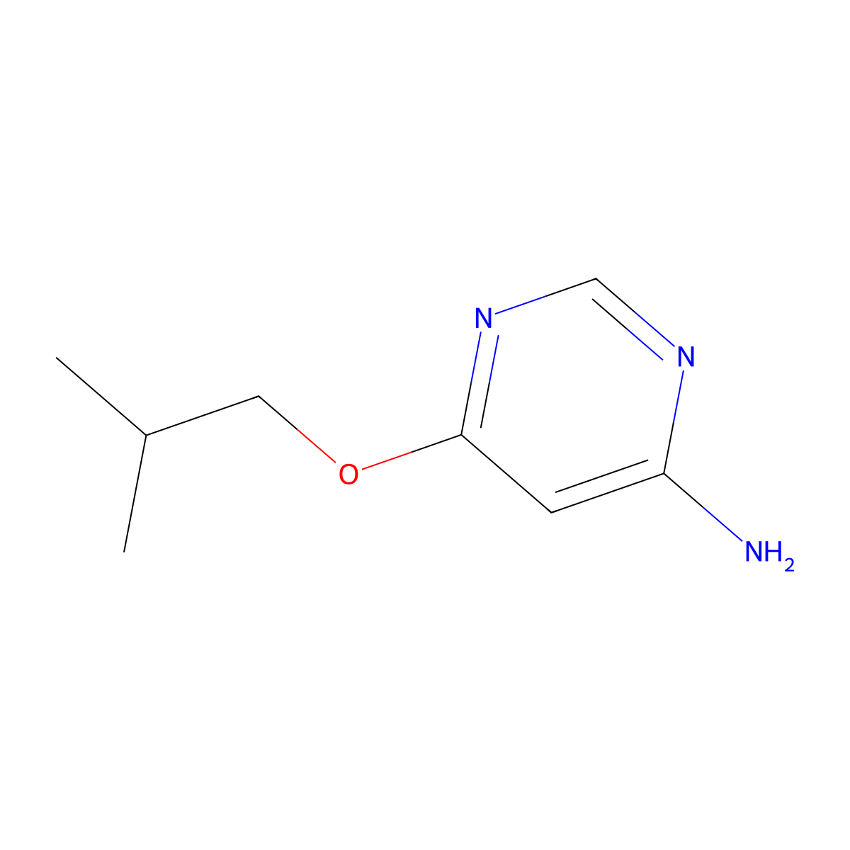 6-(2-Methylpropoxy)pyrimidin-4-amine molecular structure, CAS 3549-07-3
