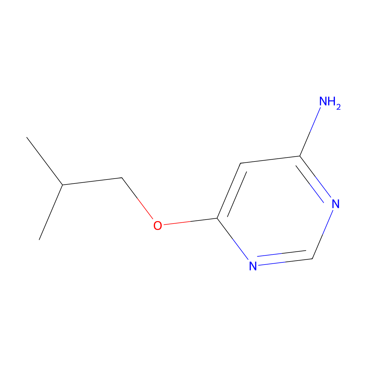 6-(2-Methylpropoxy)pyrimidin-4-amine molecular structure, CAS 3549-07-3