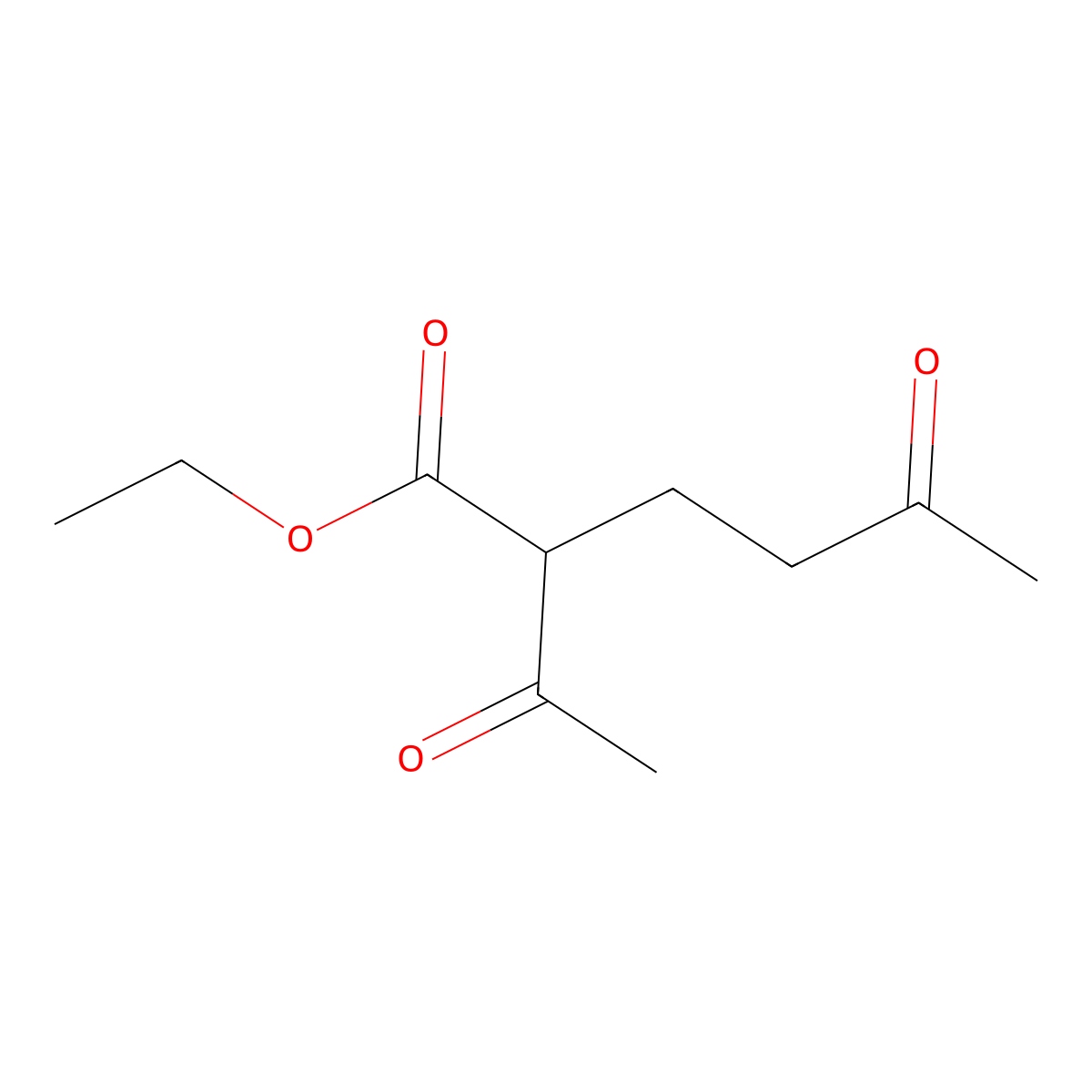 Hexanoic acid, 2-acetyl-5-oxo-, ethyl ester molecular structure, CAS 35490-05-2