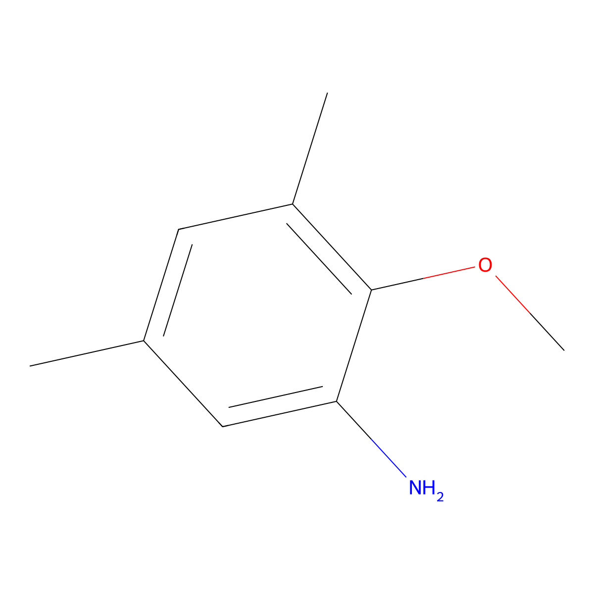 2-Methoxy-3,5-dimethylaniline molecular structure, CAS 35490-72-3