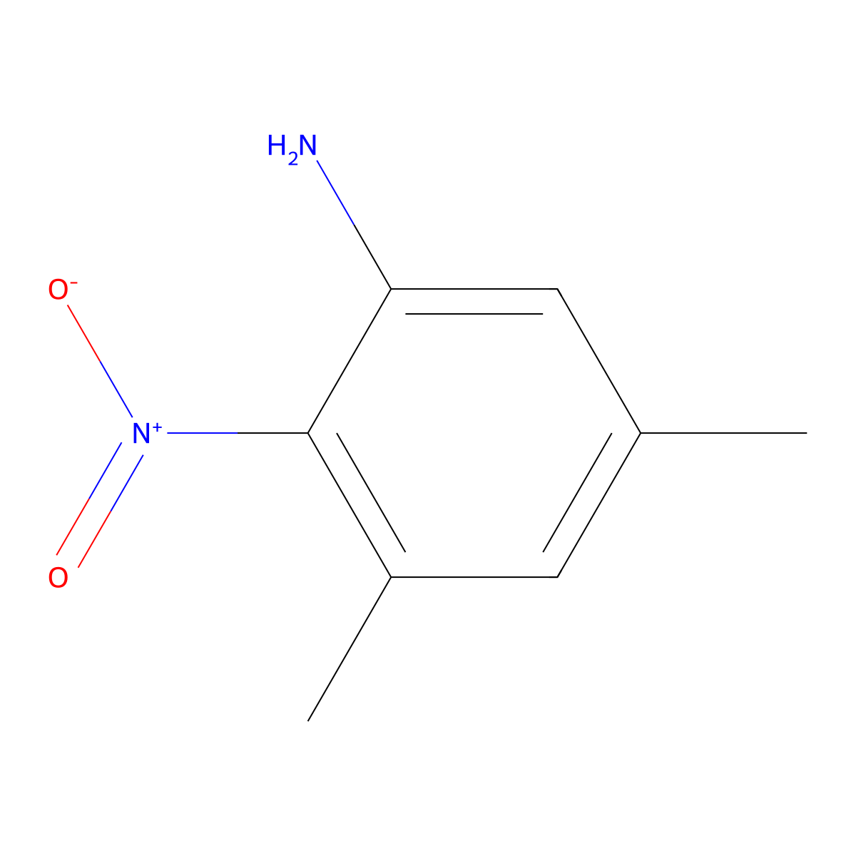 3,5-Dimethyl-2-nitroaniline molecular structure, CAS 35490-74-5