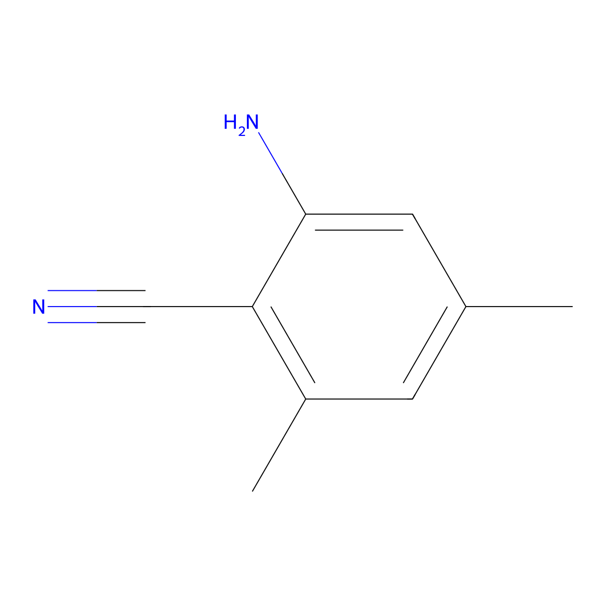 2-Amino-4,6-dimethylbenzonitrile molecular structure, CAS 35490-77-8