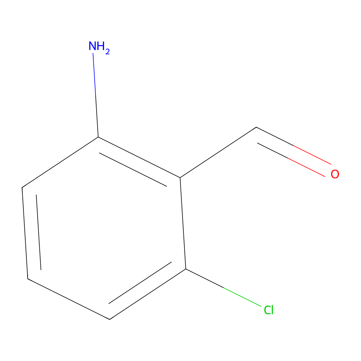 2-Amino-6-chlorobenzaldehyde molecular structure, CAS 35490-90-5