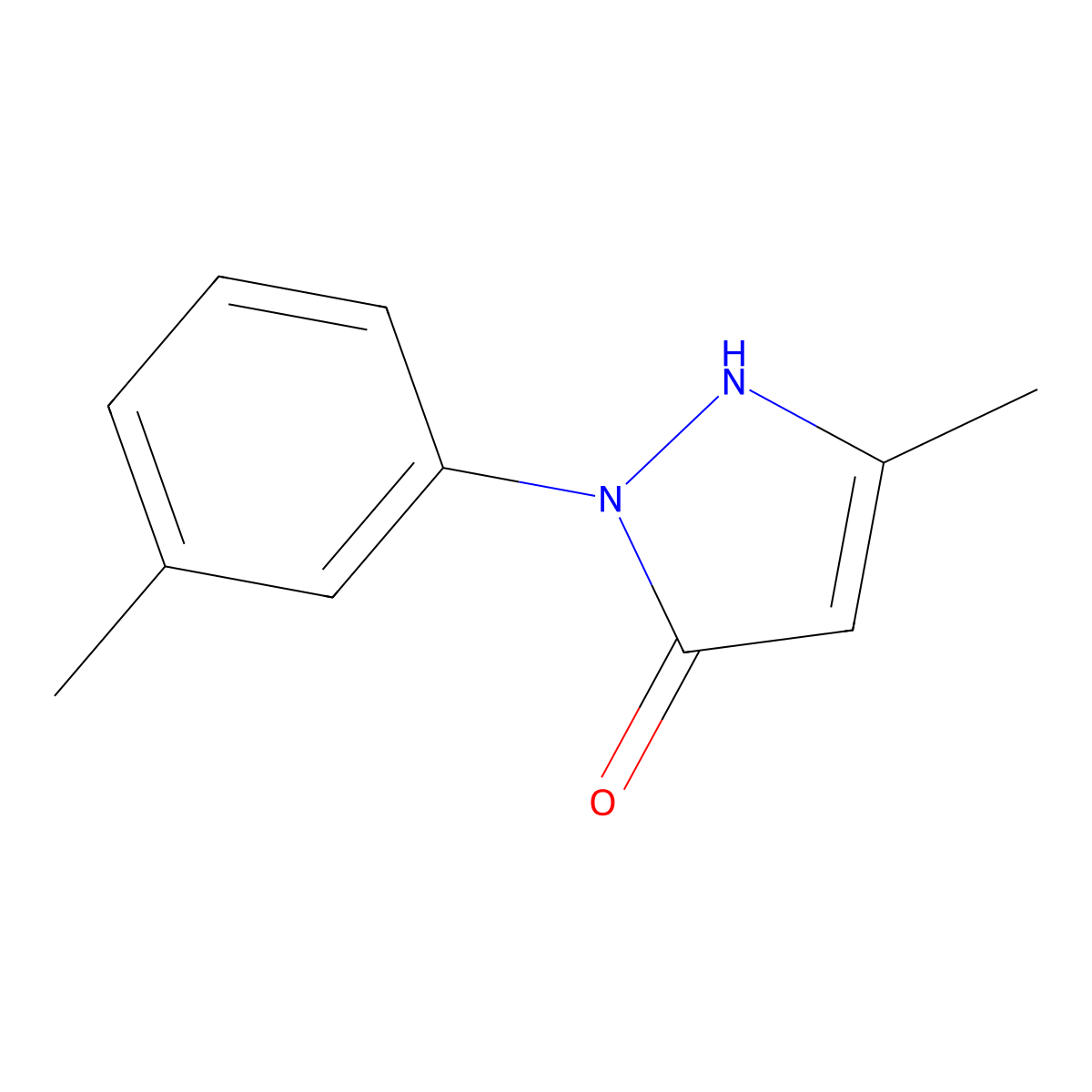 1,2-Dihydro-5-methyl-2-(3-methylphenyl)-3H-pyrazol-3-one molecular structure, CAS 35496-20-9