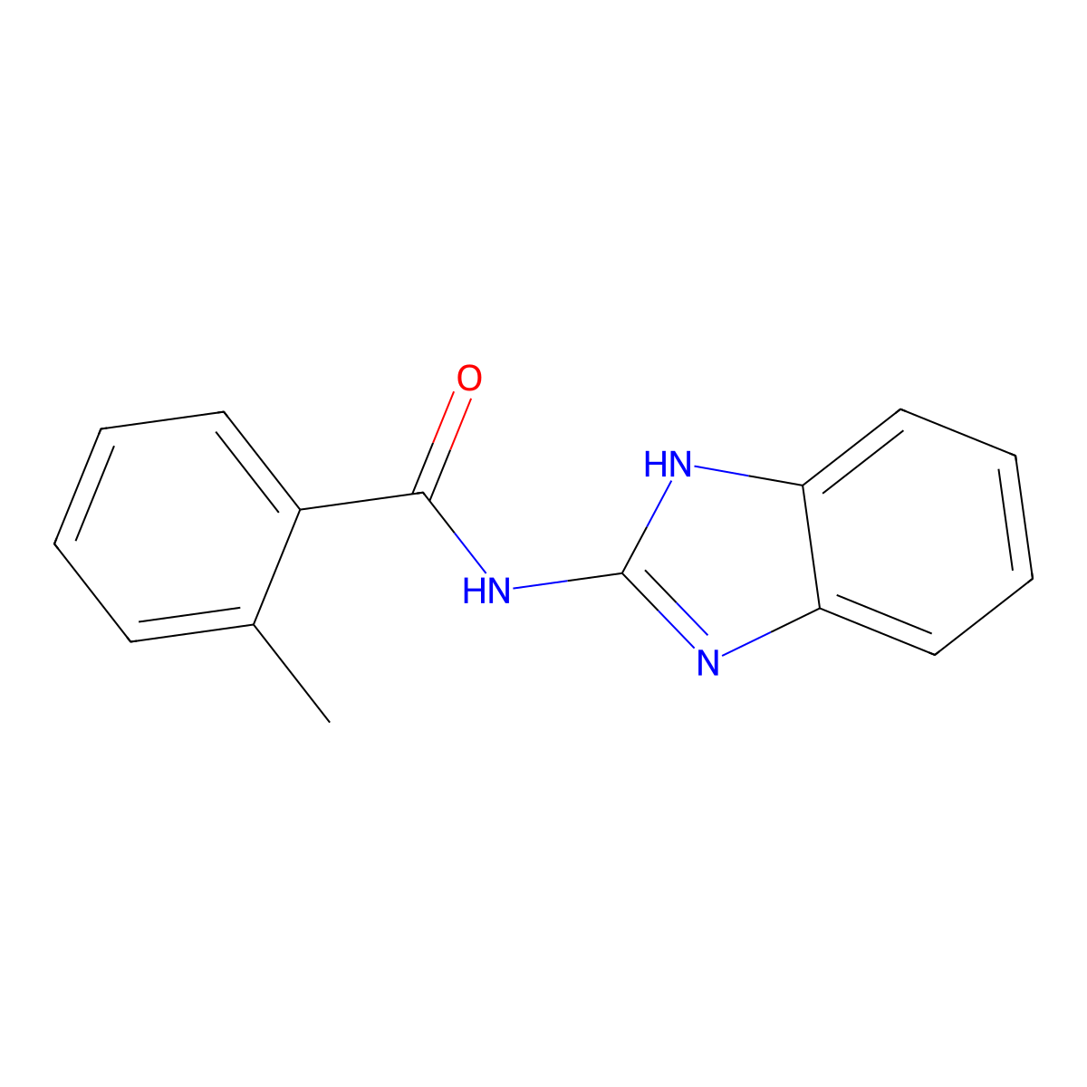 N-(1H-benzimidazol-2-yl)-2-methylbenzamide molecular structure, CAS 35498-41-0