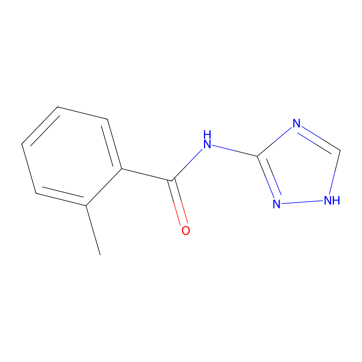 2-methyl-N-(1H-1,2,4-triazol-5-yl)benzamide molecular structure, CAS 35498-46-5