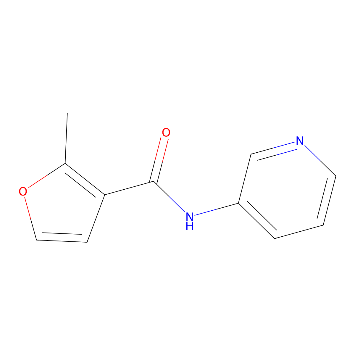 2-methyl-N-(pyridin-3-yl)furan-3-carboxamide molecular structure, CAS 35498-48-7