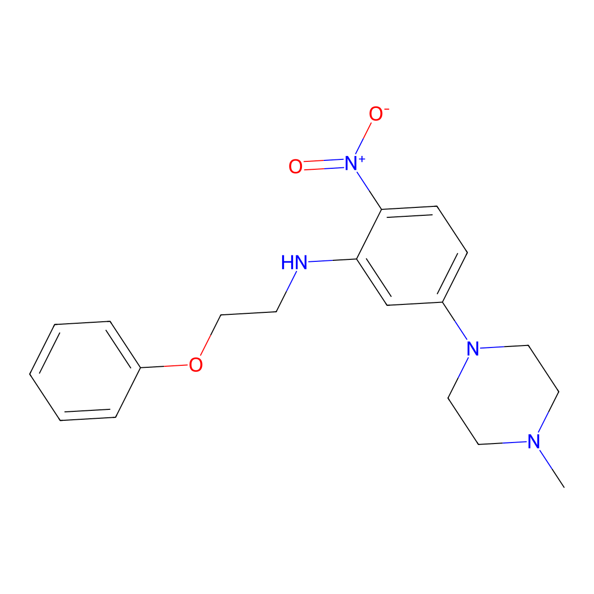 5-(4-methylpiperazin-1-yl)-2-nitro-N-(2-phenoxyethyl)aniline molecular structure, CAS 354988-74-2