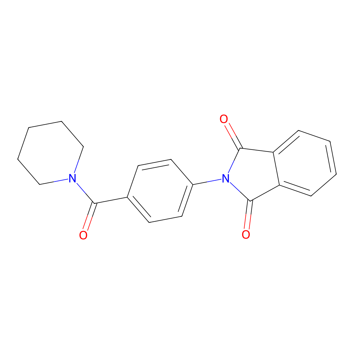 2-[4-(Piperidine-1-carbonyl)phenyl]isoindole-1,3-dione molecular structure, CAS 354989-41-6