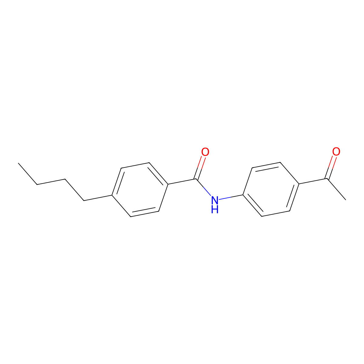 N-(4-acetylphenyl)-4-butylbenzamide molecular structure, CAS 354989-56-3