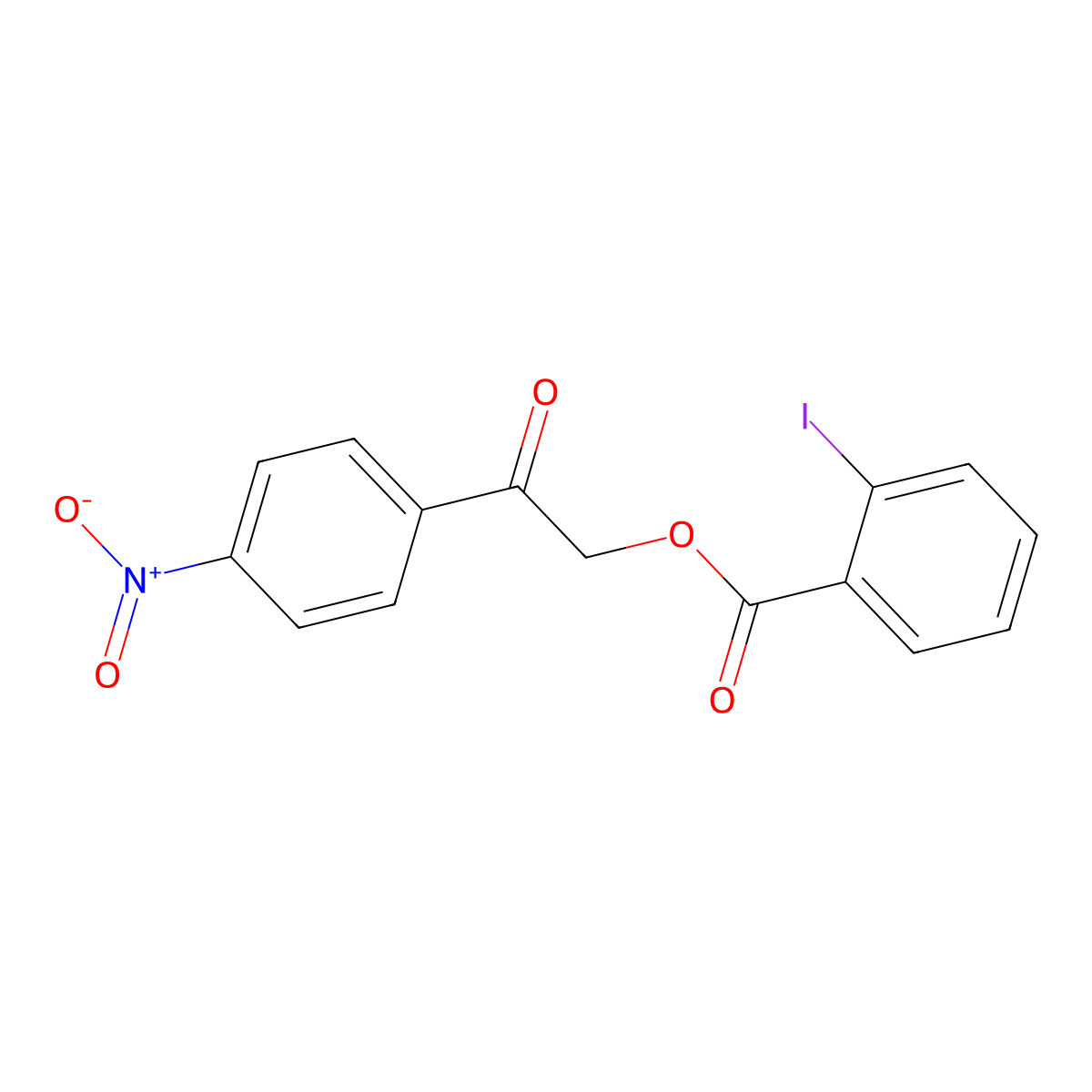 2-(4-Nitrophenyl)-2-oxoethyl 2-iodobenzoate molecular structure, CAS 354990-14-0