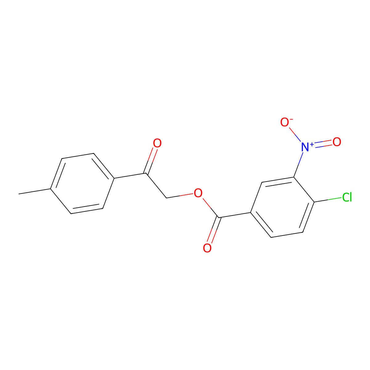 2-(4-Methylphenyl)-2-oxoethyl 4-chloro-3-nitrobenzoate molecular structure, CAS 354990-16-2