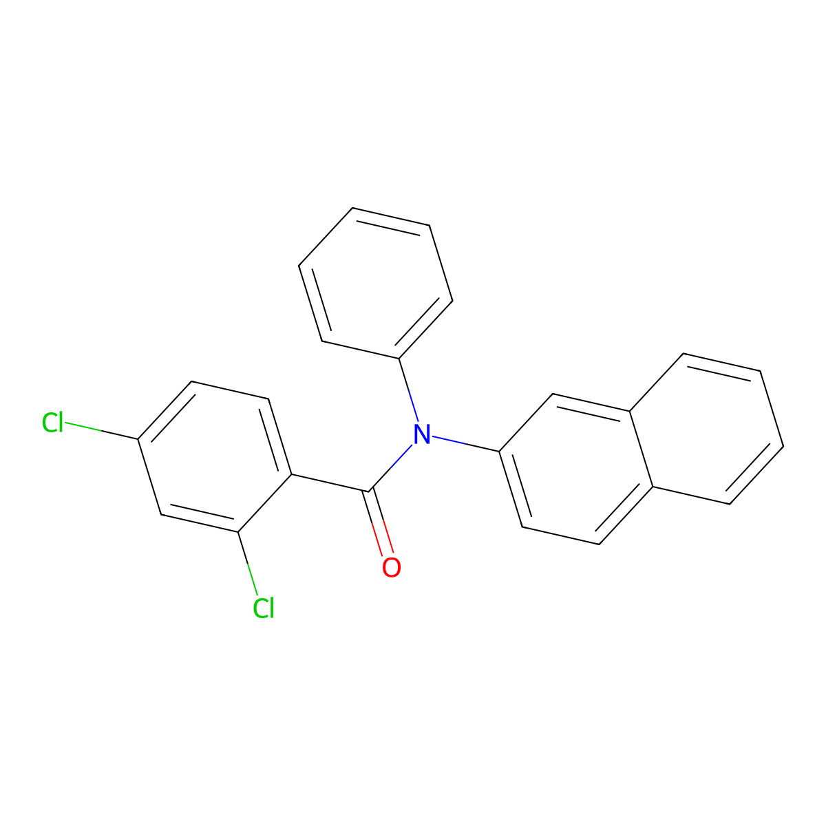 2,4-dichloro-N-(2-naphthyl)-N-phenylbenzamide molecular structure, CAS 354991-58-5