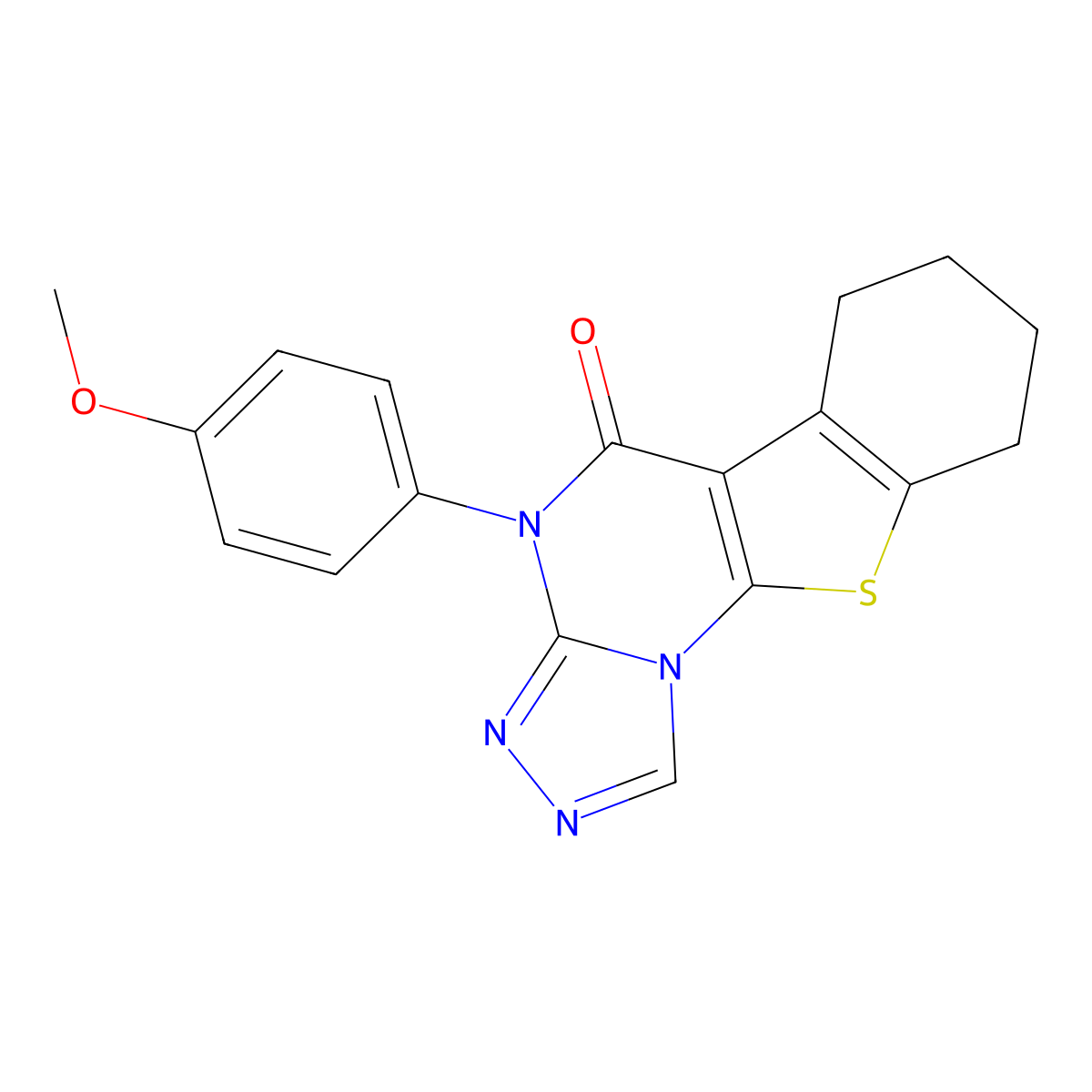 4-(4-methoxyphenyl)-6,7,8,9-tetrahydro[1]benzothieno[3,2-e][1,2,4]triazolo[4,3-a]pyrimidin-5(4H)-one molecular structure, CAS 354992-47-5