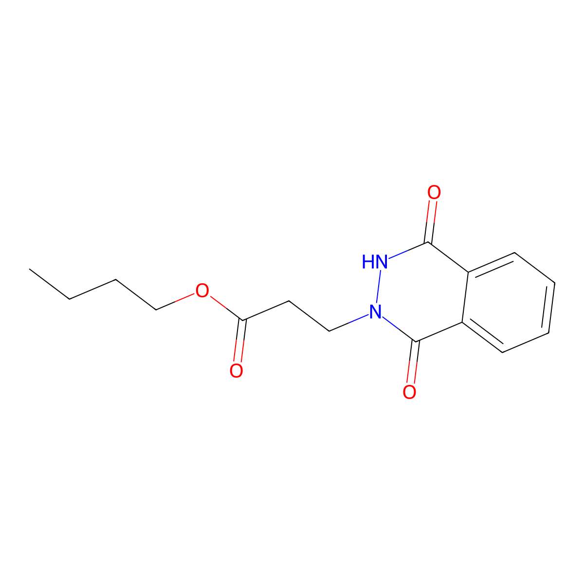 butyl 3-(1,4-dioxo-3,4-dihydrophthalazin-2(1H)-yl)propanoate molecular structure, CAS 354992-96-4
