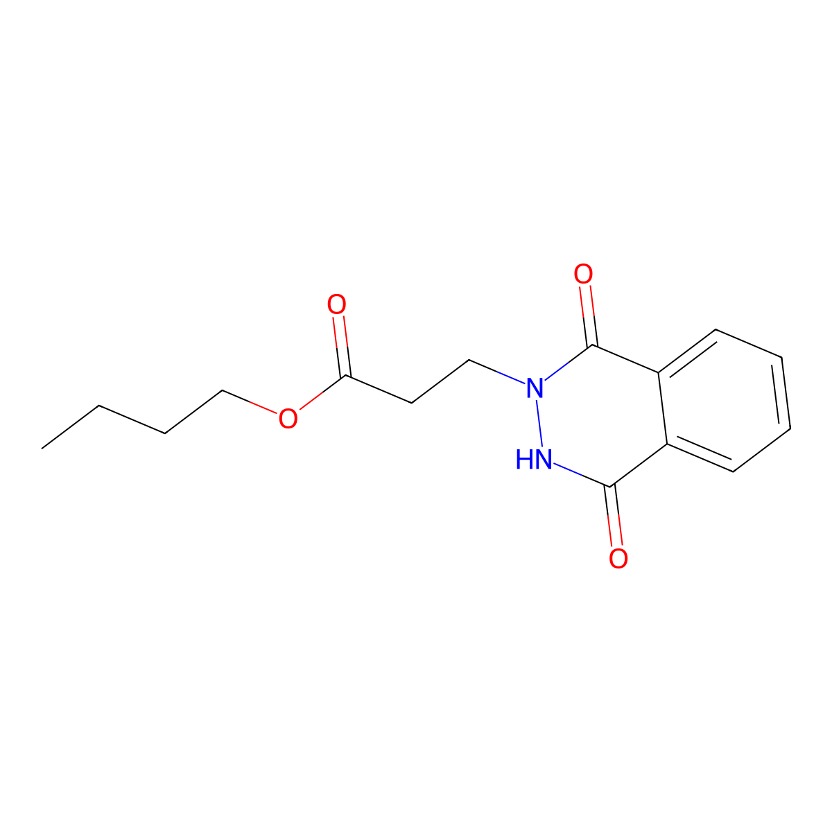 butyl 3-(1,4-dioxo-3,4-dihydrophthalazin-2(1H)-yl)propanoate molecular structure, CAS 354992-96-4