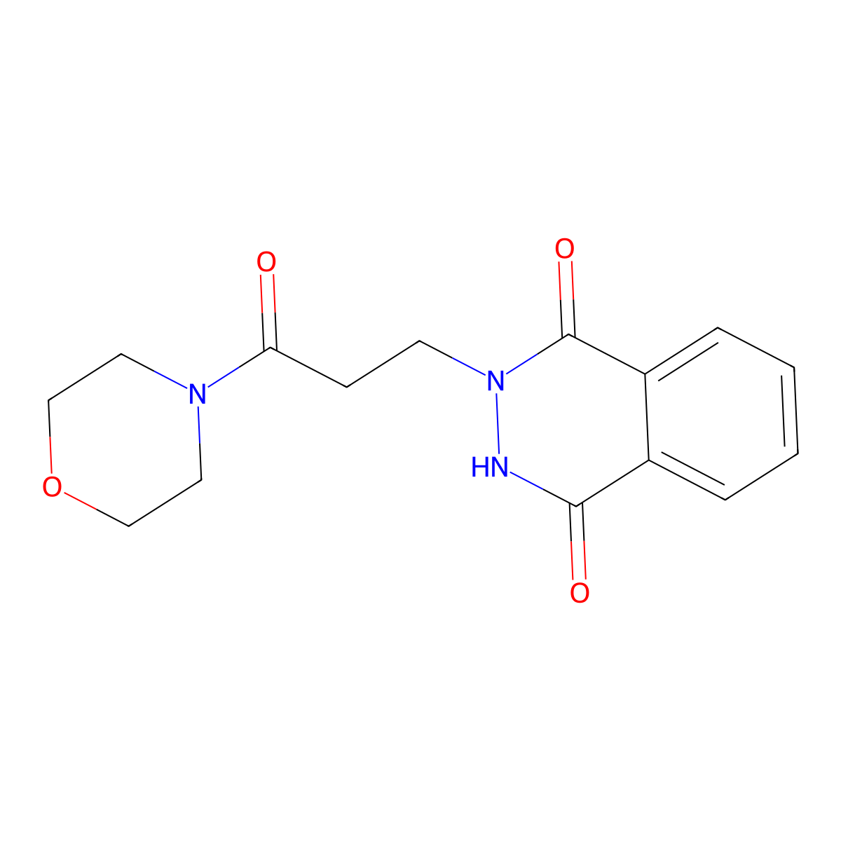 2-(3-Morpholino-3-oxopropyl)-2,3-dihydrophthalazine-1,4-dione molecular structure, CAS 354992-99-7