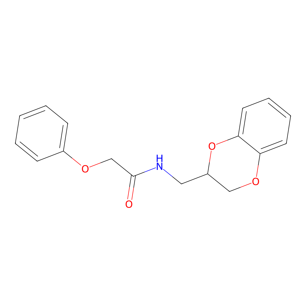 N-(2,3-dihydro-1,4-benzodioxin-3-ylmethyl)-2-phenoxyacetamide molecular structure, CAS 354993-05-8