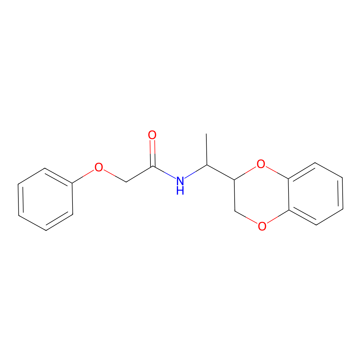 N-[1-(2,3-dihydro-1,4-benzodioxin-2-yl)ethyl]-2-phenoxyacetamide molecular structure, CAS 354993-21-8