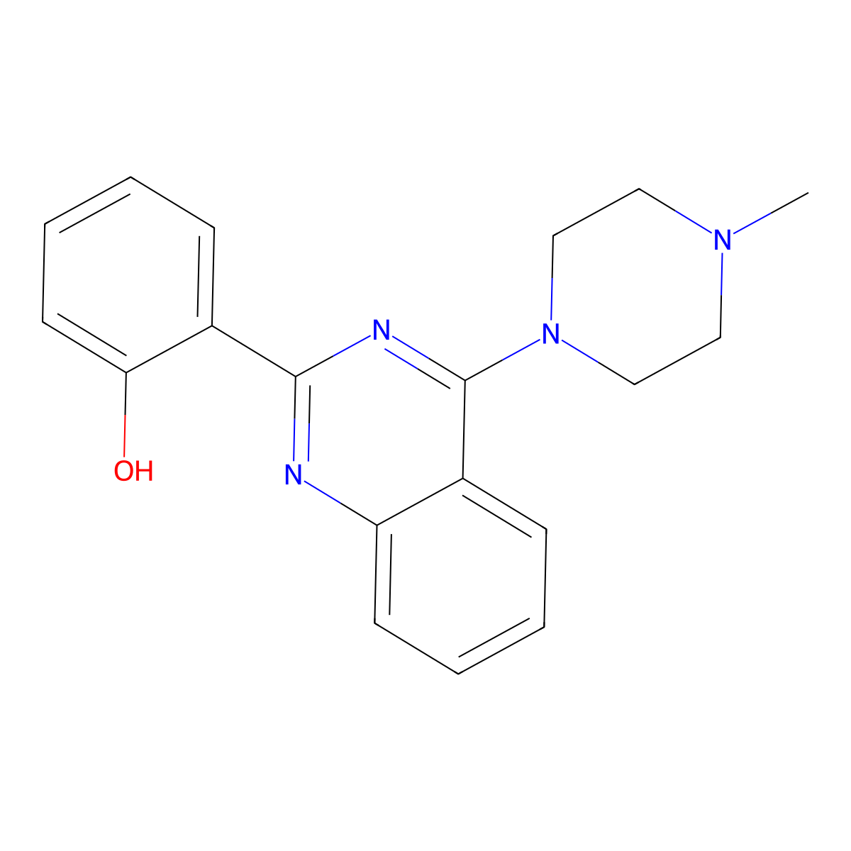 2-(4-(4-Methylpiperazin-1-yl)quinazolin-2-yl)phenol molecular structure, CAS 354993-42-3