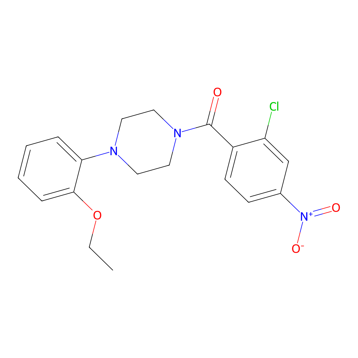 (2-Chloro-4-nitrophenyl)-[4-(2-ethoxyphenyl)piperazin-1-yl]methanone molecular structure, CAS 354994-78-8
