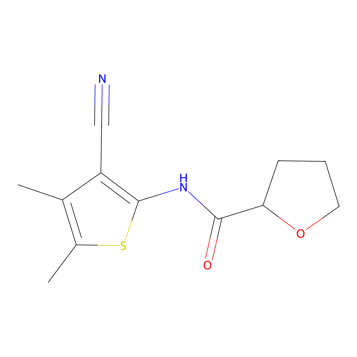 N-(3-cyano-4,5-dimethyl-2-thienyl)tetrahydro-2-furancarboxamide molecular structure, CAS 354995-30-5