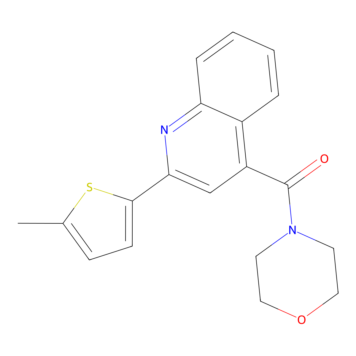 [2-(5-Methylthiophen-2-yl)quinolin-4-yl]-morpholin-4-ylmethanone molecular structure, CAS 354996-26-2