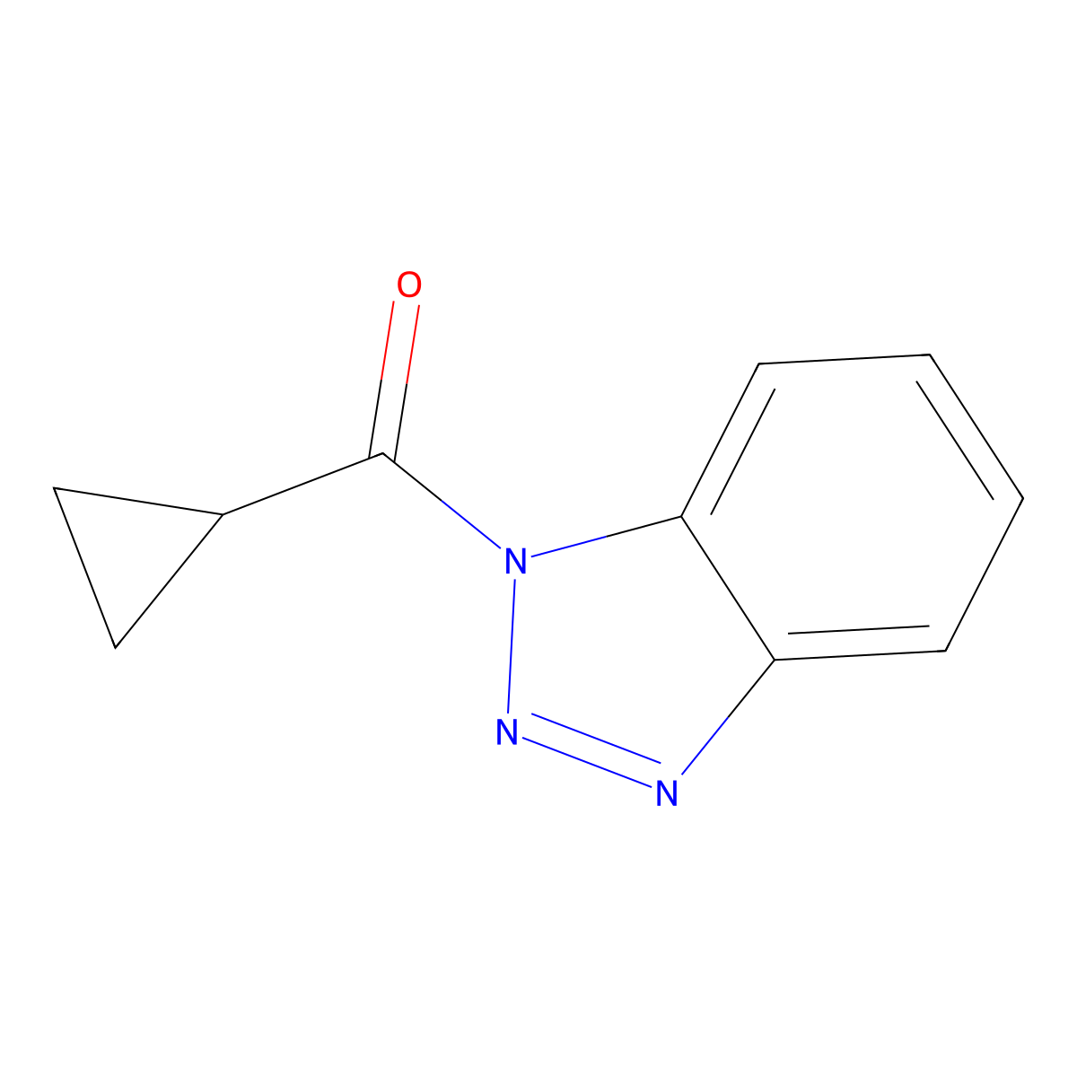 Benzotriazol-1-yl(cyclopropyl)methanone molecular structure, CAS 354996-72-8
