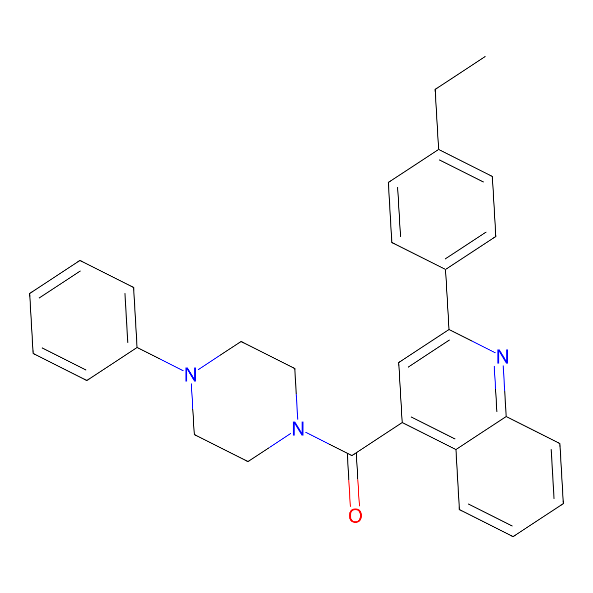 [2-(4-Ethylphenyl)quinolin-4-yl]-(4-phenylpiperazin-1-yl)methanone molecular structure, CAS 354997-75-4