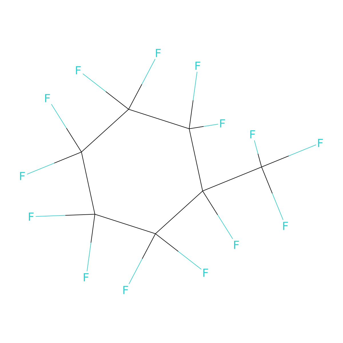 Perfluoro(methylcyclohexane) molecular structure, CAS 355-02-2