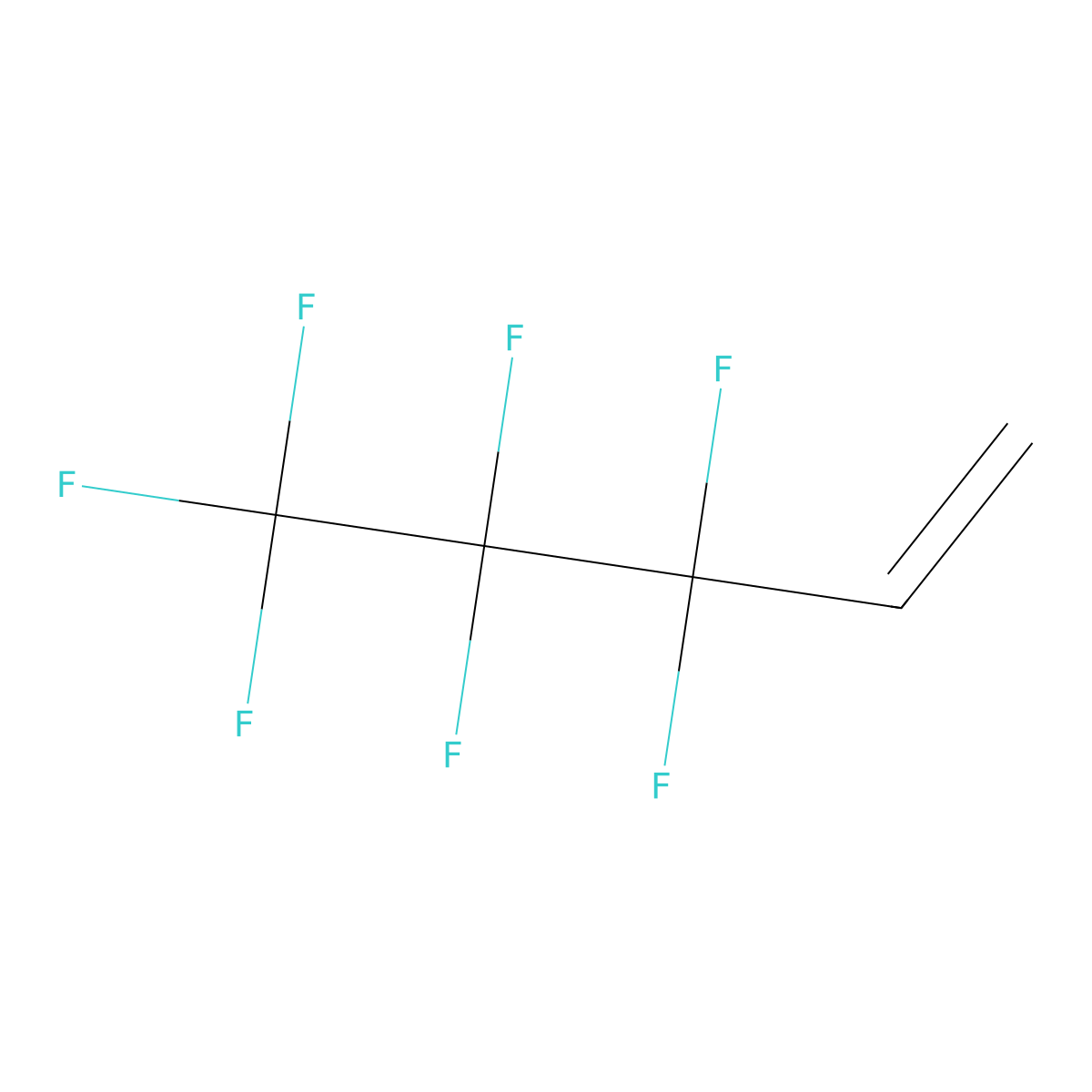 3,3,4,4,5,5,5-Heptafluoropent-1-ene molecular structure, CAS 355-08-8
