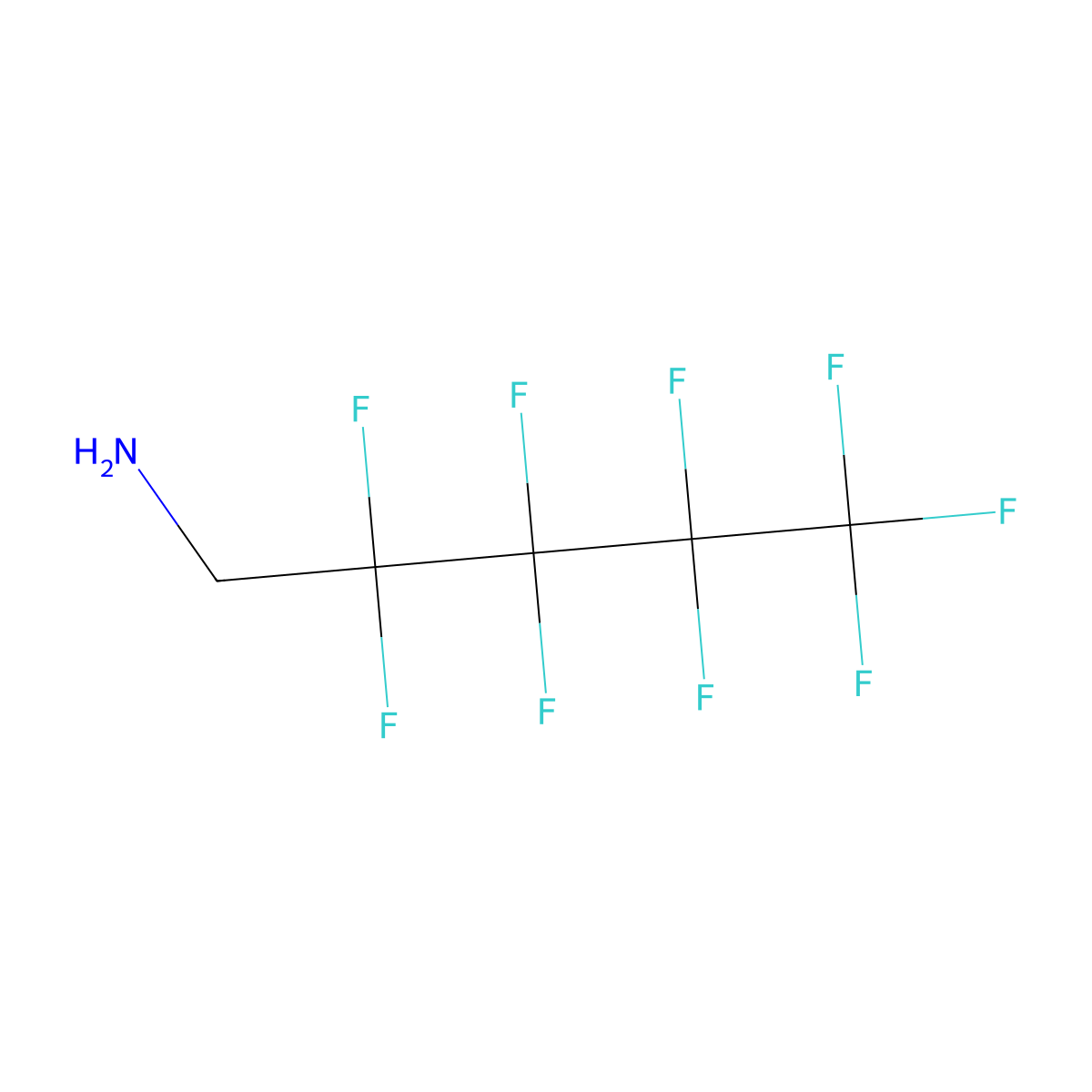 2,2,3,3,4,4,5,5,5-Nonafluoropentan-1-amine molecular structure, CAS 355-27-1