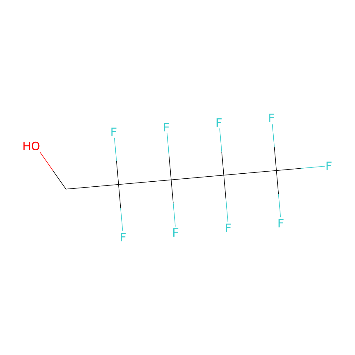 1H,1H-Nonafluoropentan-1-ol molecular structure, CAS 355-28-2