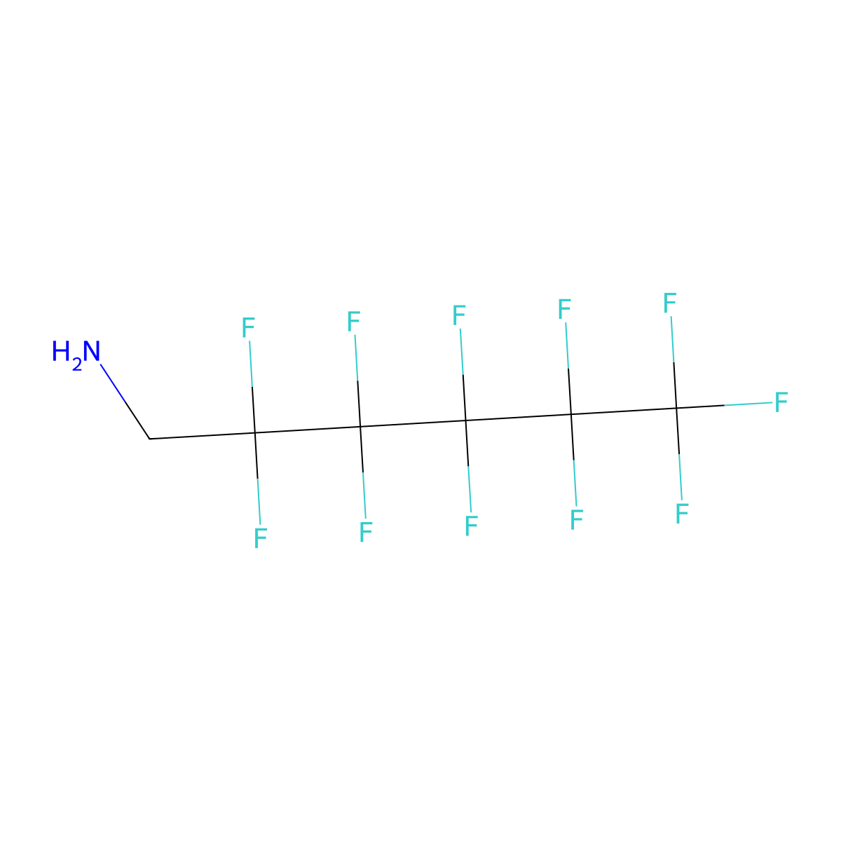 1H,1H-Undecafluorohexylamine molecular structure, CAS 355-34-0