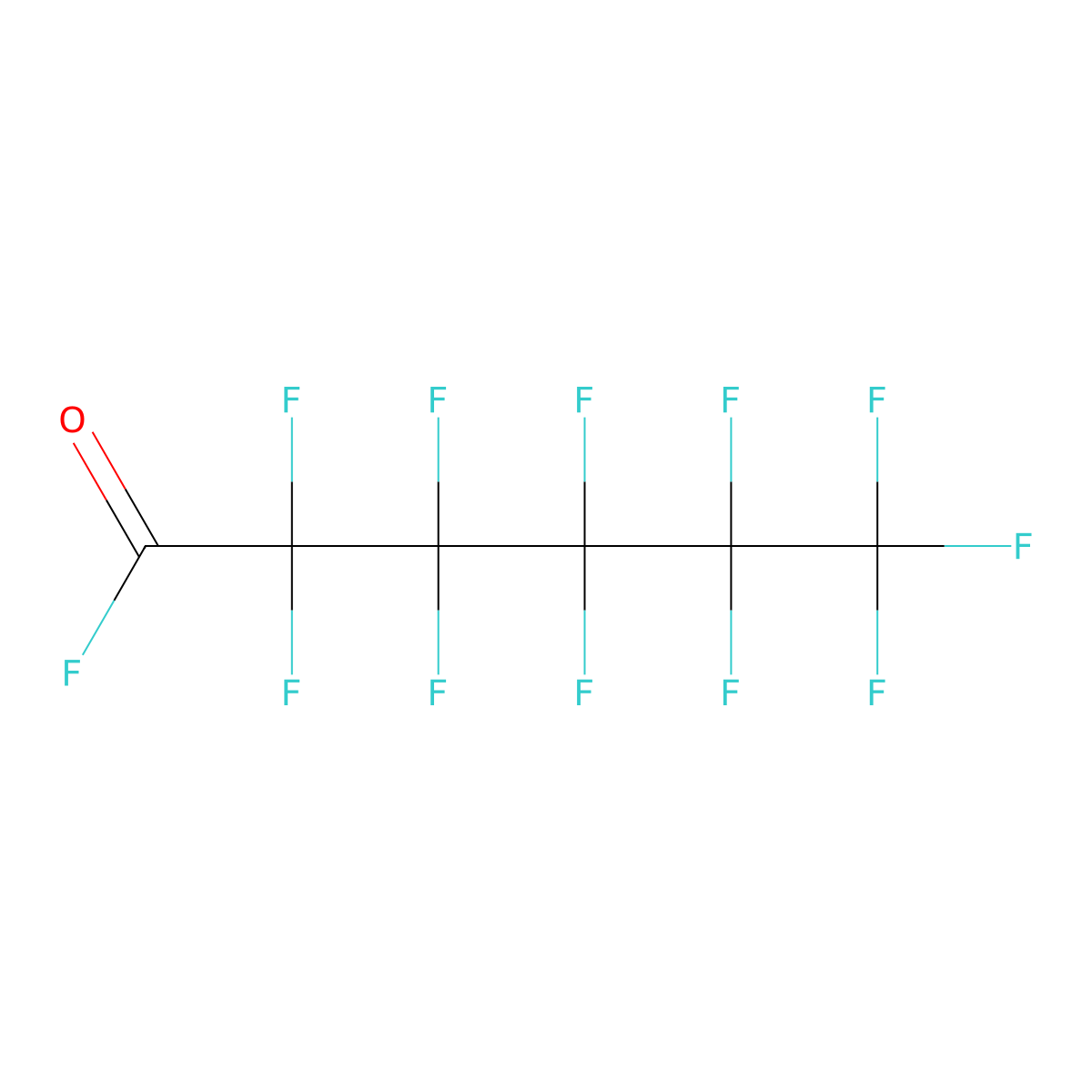 Hexanoyl fluoride, 2,2,3,3,4,4,5,5,6,6,6-undecafluoro- molecular structure, CAS 355-38-4