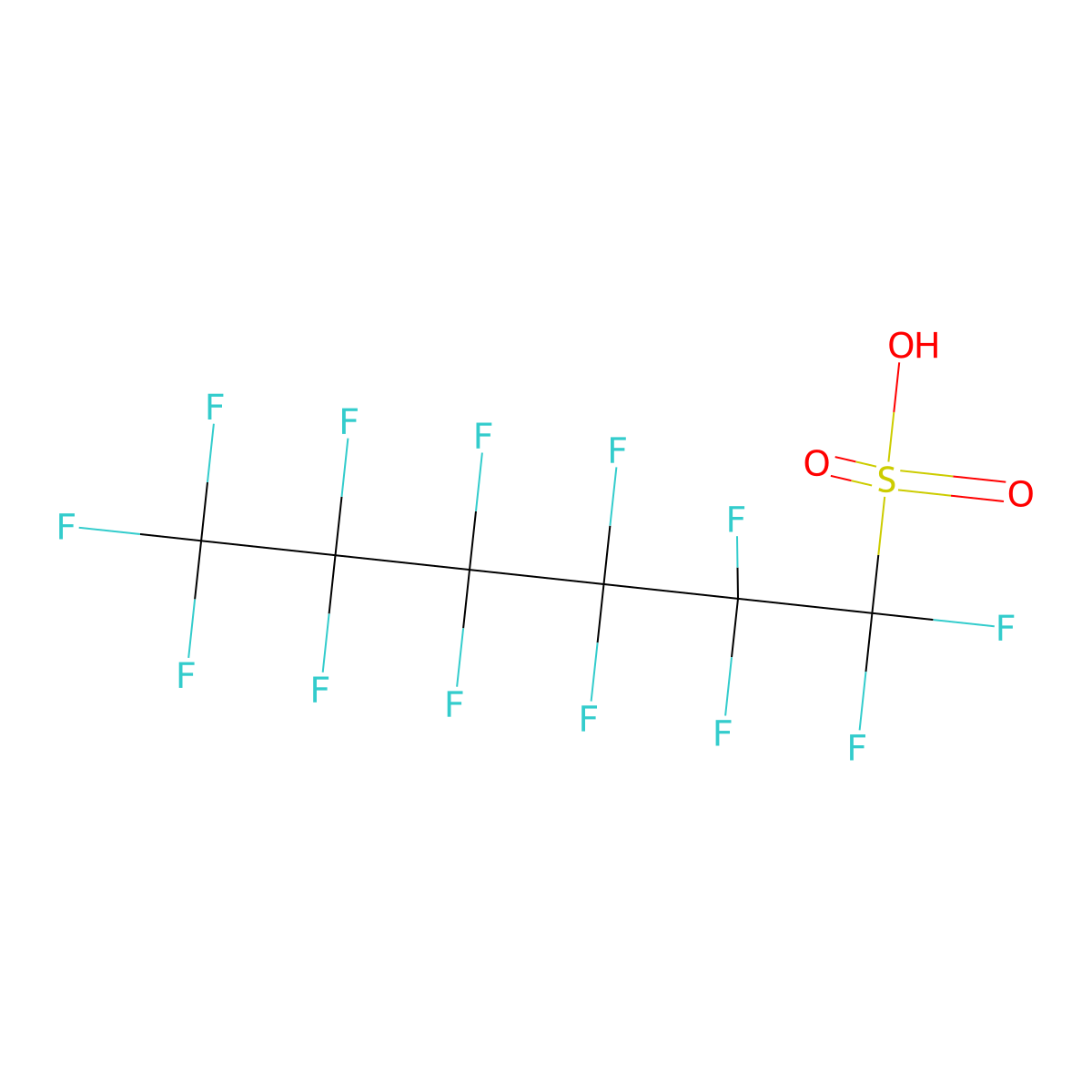 Perfluorohexanesulfonic Acid molecular structure, CAS 355-46-4