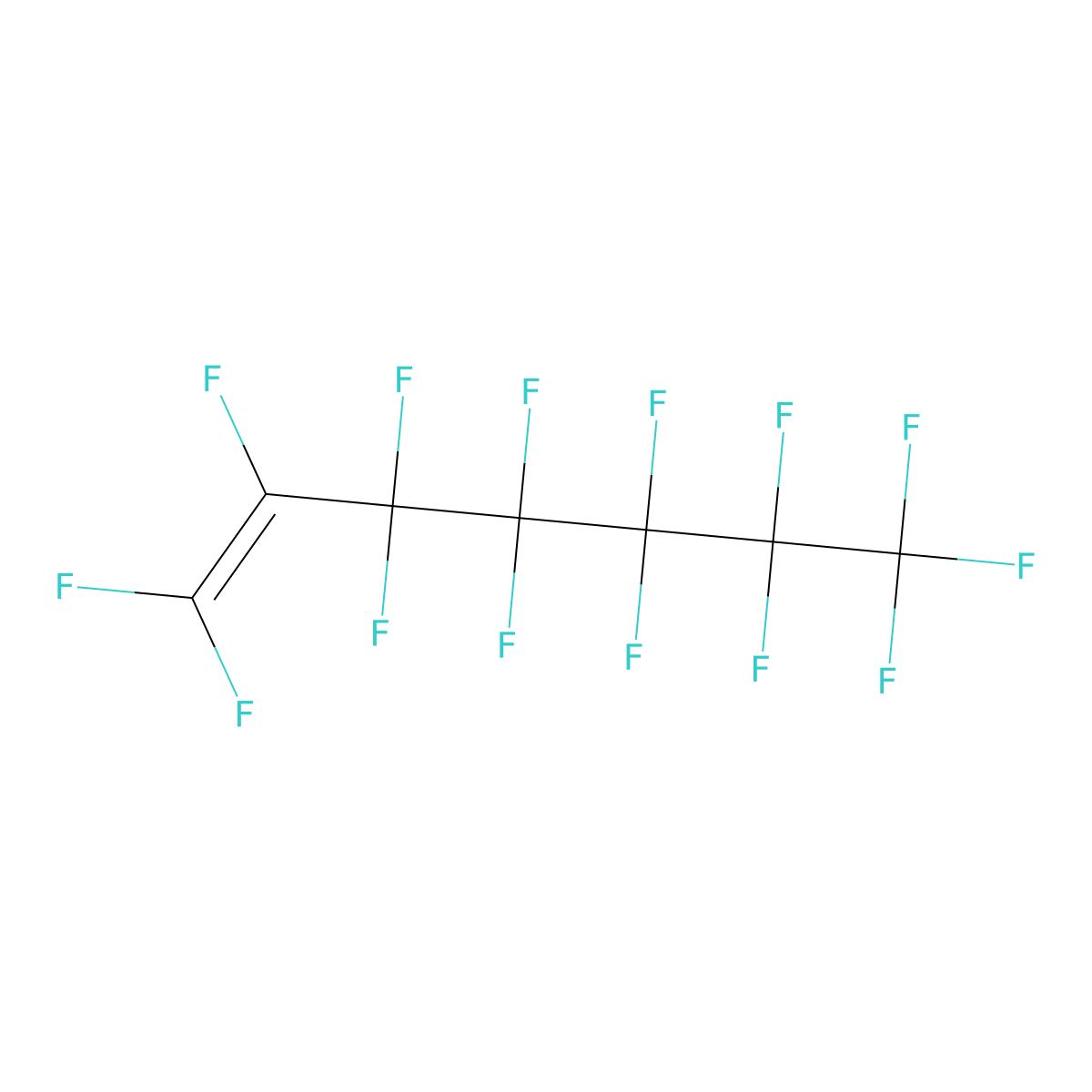 1-Heptene, 1,1,2,3,3,4,4,5,5,6,6,7,7,7-tetradecafluoro- molecular structure, CAS 355-63-5