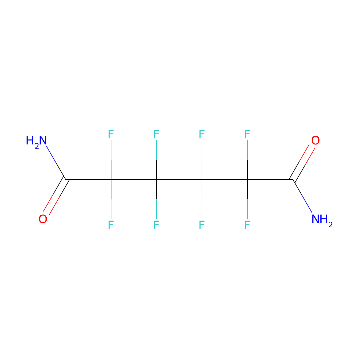2,2,3,3,4,4,5,5-Octafluorohexanediamide molecular structure, CAS 355-66-8