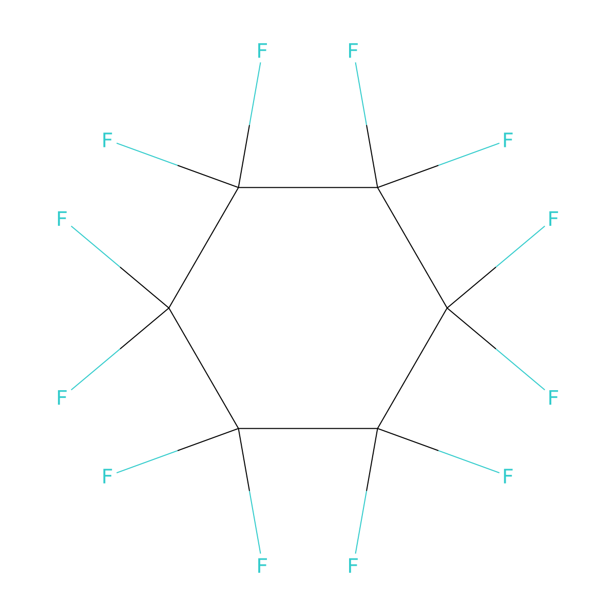 Perfluorocyclohexane molecular structure, CAS 355-68-0