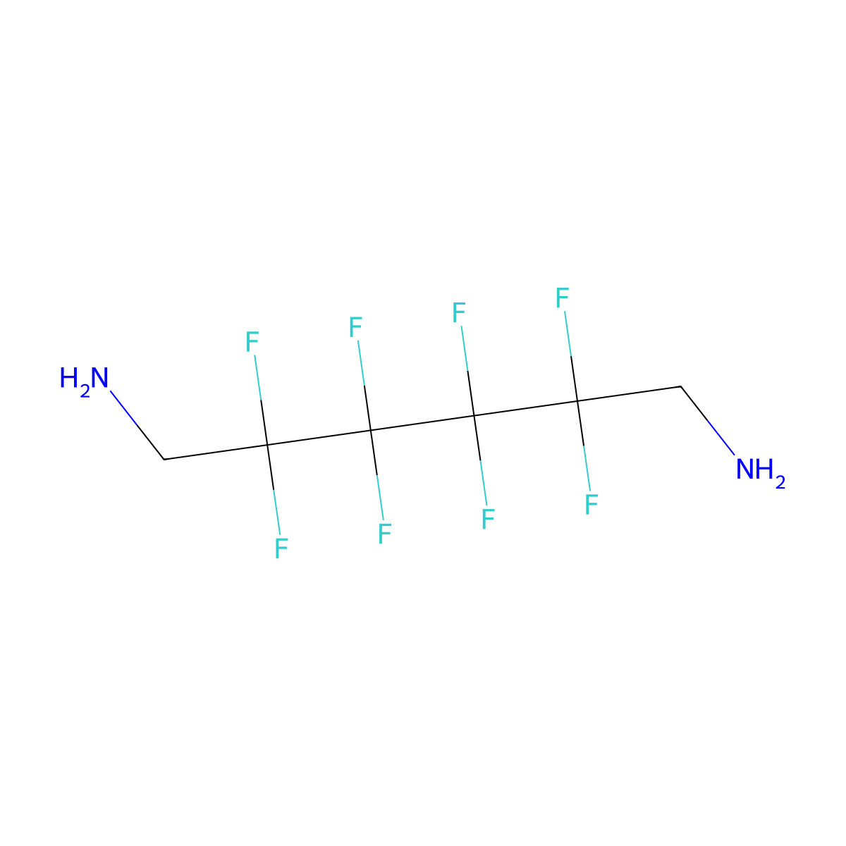 2,2,3,3,4,4,5,5-Octafluoro-1,6-hexanediamine molecular structure, CAS 355-73-7