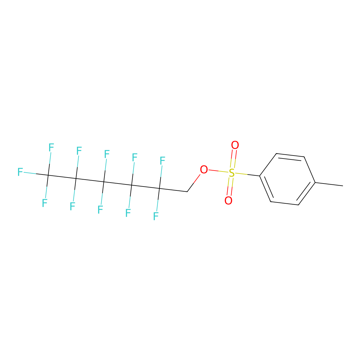 1h,1h-Perfluorohexyl p-toluenesulfonate molecular structure, CAS 355-77-1