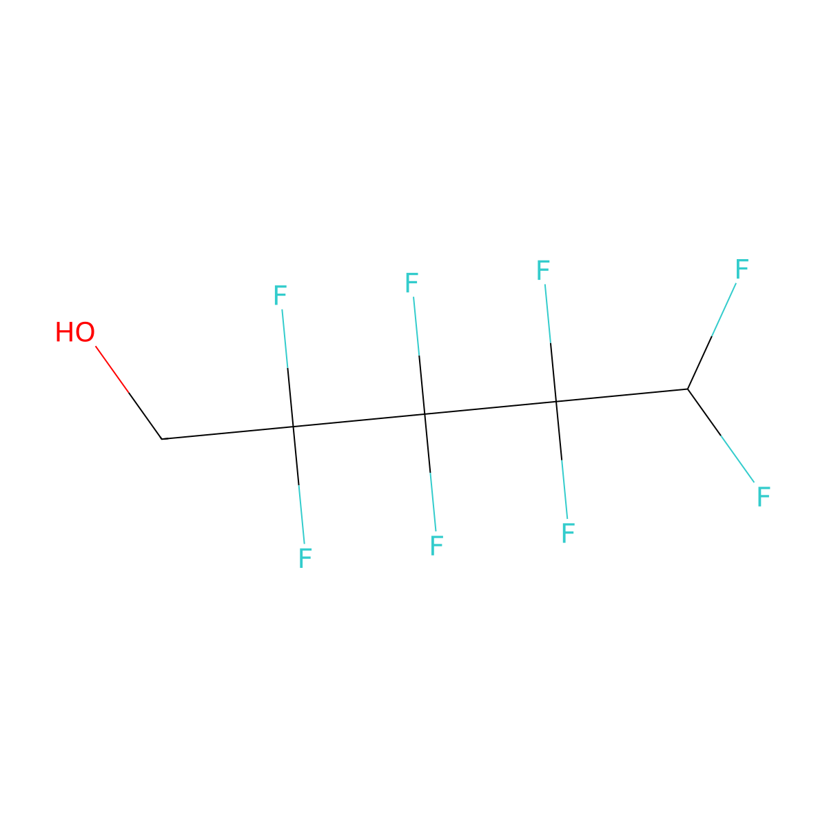 2,2,3,3,4,4,5,5-Octafluoro-1-pentanol molecular structure, CAS 355-80-6
