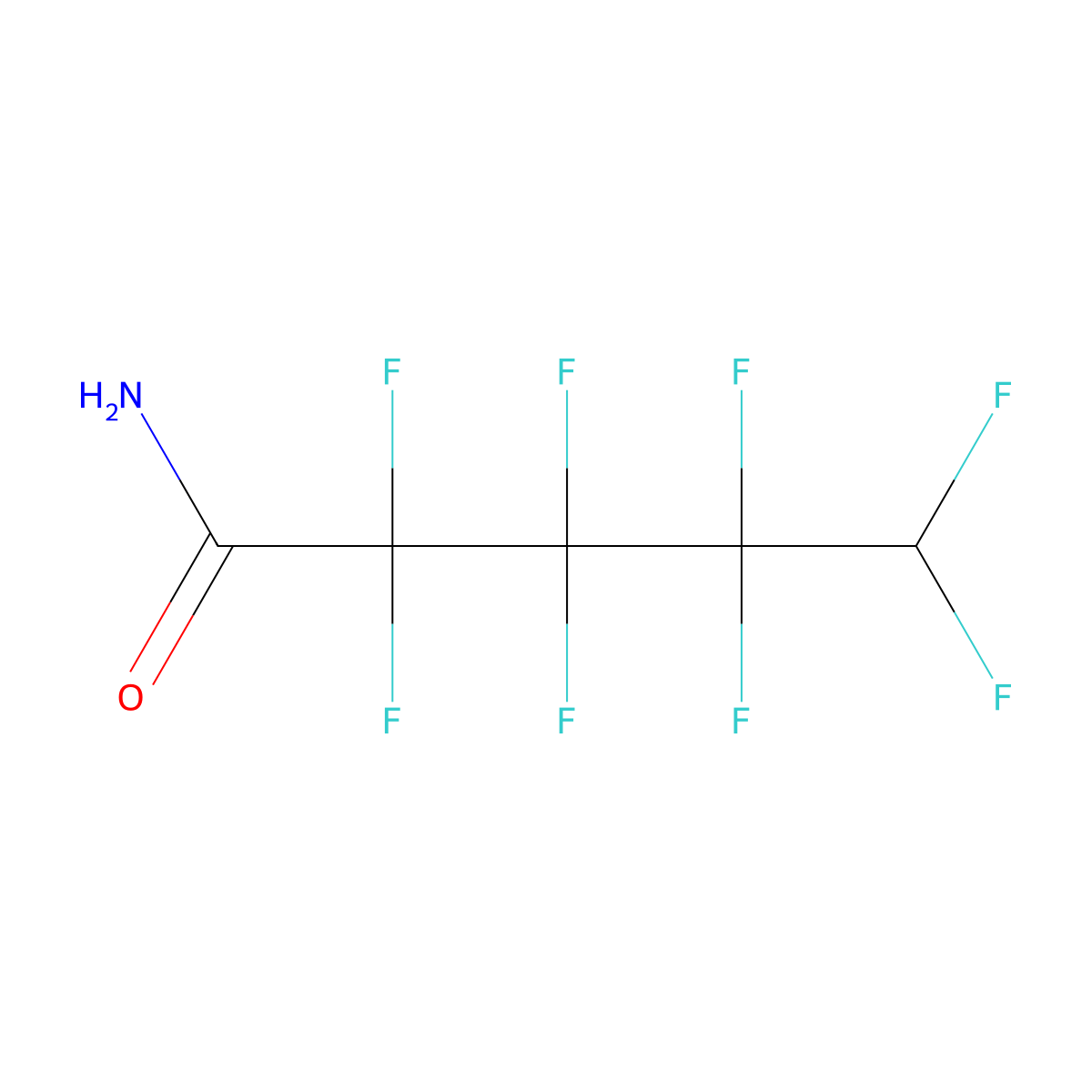 2,2,3,3,4,4,5,5-Octafluoropentanamide molecular structure, CAS 355-81-7