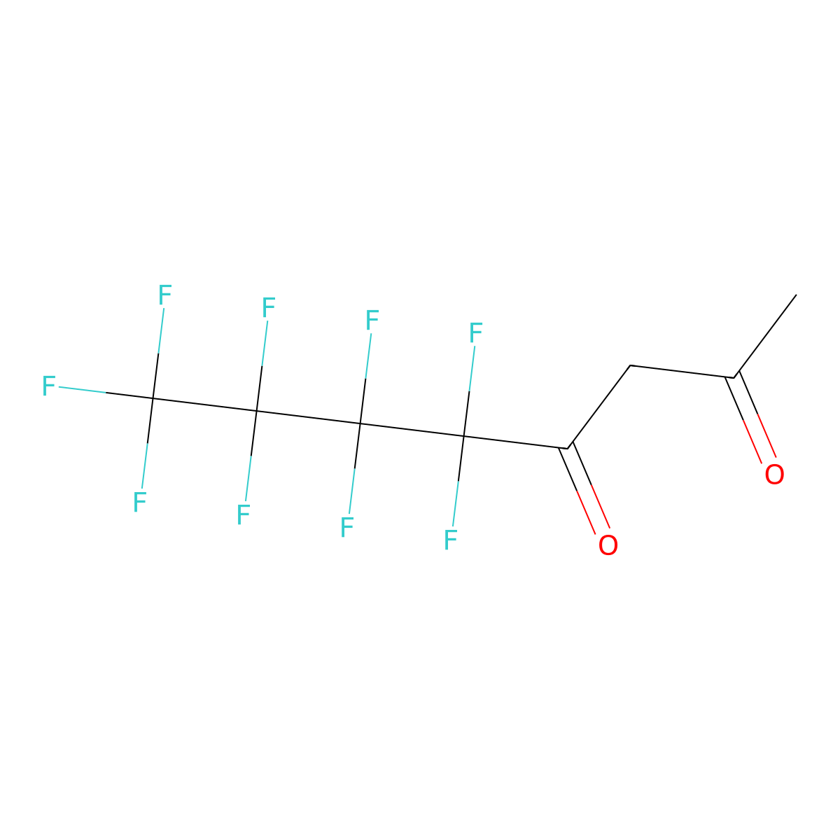 (Perfluoro-1-butyl)butane-1,3-dione molecular structure, CAS 355-84-0