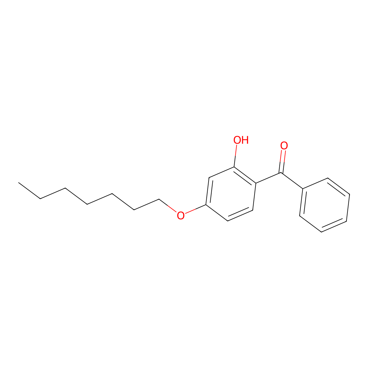 2-Hydroxyhept-4-oxybenzophenone molecular structure, CAS 3550-43-4